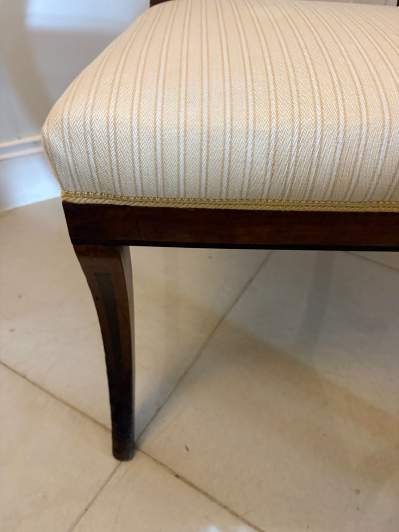 Antique English Regency Mahogany Klismos Dining Side Chairs – Pair - Image 12